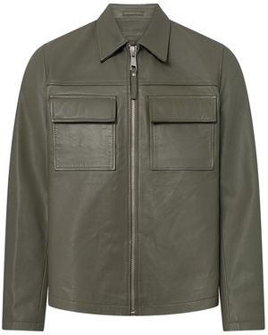 Bolongaro Trevor Lederjacke Turner Shacket - Grün