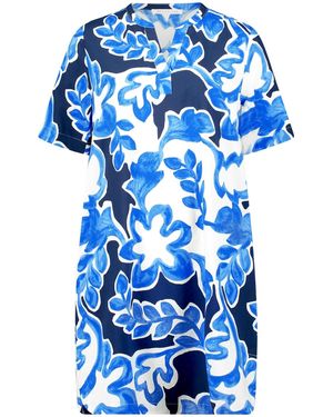 BETTY&CO Hemdblusenkleid Mit Print - Blau