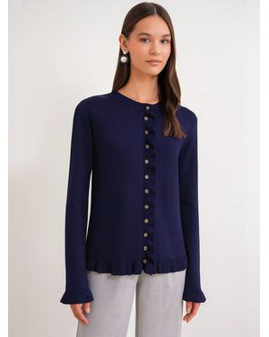 MixRay Strickjacke Strickjacken - Blau