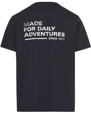 Camel Active T-Shirt Mit Rückenprint - Schwarz