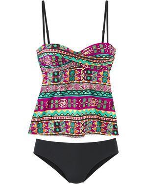 Buffalo Bügel-Tankini mit farbenfrohen Design - Rot