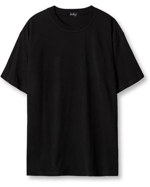 Lowkey Shirt T-Shirt Plain Tee Overzised Shirt - Schwarz