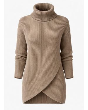 Worldclassca Pullover Rollkragen Pullover Lang - Natur