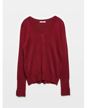 Dilvin Pullover Pullover - Rot