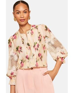 Love & Roses Bluse - Pink