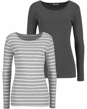 Flashlights Langarmshirt - Grau