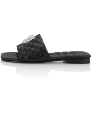 Philipp Plein Pantolette Skull - Schwarz