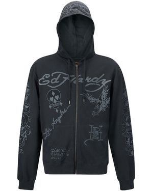 Ed Hardy Sweatjacke - Blau