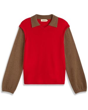 Thinking Mu Pullover Khalida - Rot