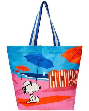 Codello Shopper Mit Snoopy-Strand-Motiv - Blau