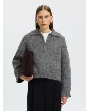 SELECTED Pullover Slwanjuli - Grau