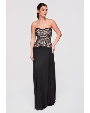 Ombre Abendkleid - Schwarz
