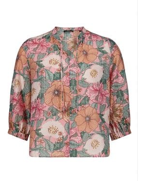 Zero Tunika-Bluse Mit Blumenprint - Pink