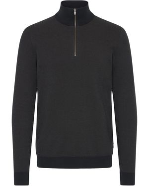 Blend Troyer Bhbaal Half Zipp Knit - Schwarz