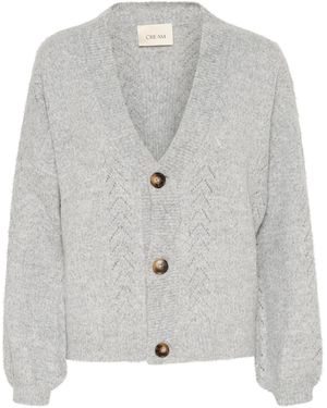 Cream Strickjacke 'Cr Holiday' - Grau