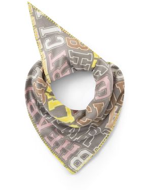 Codello Dreiecktuch Triangle-Tuch Happy-Heart-Print - Grau