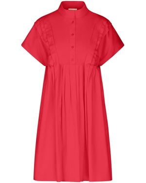 MINT & MIA Kurzes Baumwoll Kleid - Rot