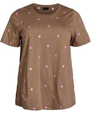 Zizzi T-Shirt Velin - Braun