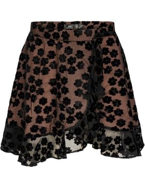 Introvertie VIENNA Rock Hamptons Wrap Skirt Mini - Schwarz