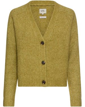 Camel Active Strickjacke Mit Raglanärmeln Und Knopfverschluss - Grün