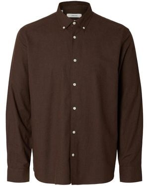 SELECTED Hemd Slmcole - Braun