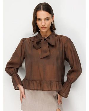 MixRay Bluse Blusen - Braun