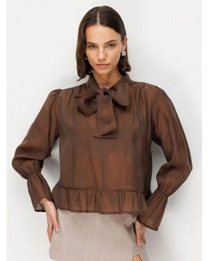 MixRay Bluse - Braun