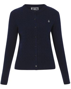 DreiMaster Maritim Strickjacke - Blau