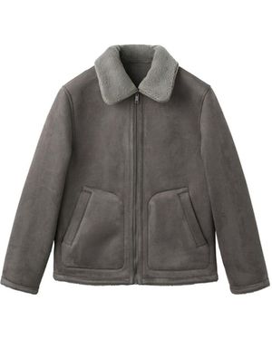 Mango Jacke Fleet - Grau