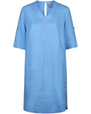 White Label Midikleid Leger Geschnitten - Blau