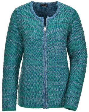 Goldner Strickjacke - Blau