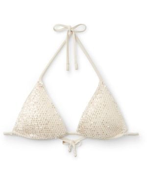 Calzedonia Bikinitop Sequin Net - Weiß