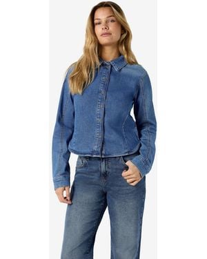 Noisy May Bluse Damen Bluse - Blau