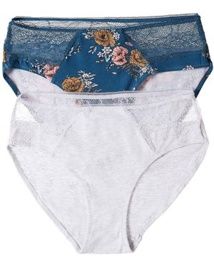 Henderson Panty Taillenslip Hally Im 2Er Pack, Leichter Shaping Effekt, Hohe Leibhöhe S - Blau