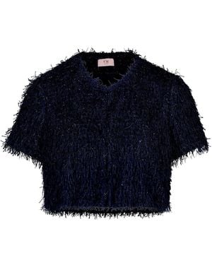 Vera Mont Bomberjacke Mit Lurexfaden - Blau