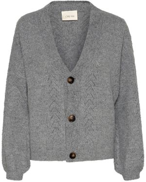 Cream Strickjacke Cr Holiday - Grau