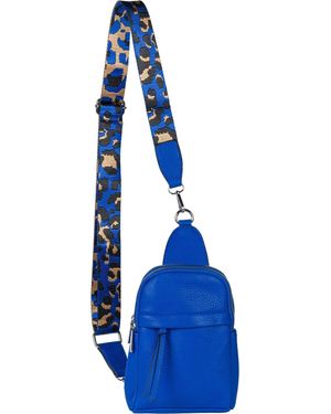 styleBREAKER Umhängetasche One Shoulder Rucksack Uni - Blau