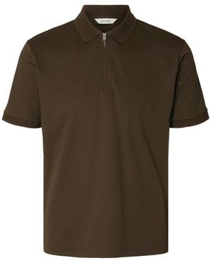 SELECTED Poloshirt - Braun