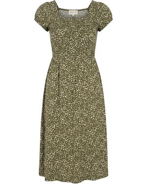 Apricot Kleid - Grün