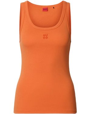 HUGO Top Datamia - Orange