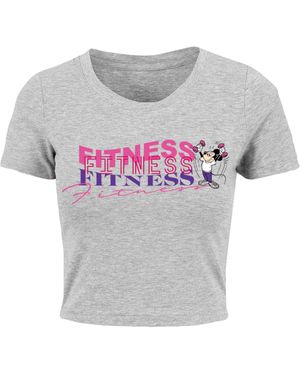 Merchcode T-Shirt Mickey Fitness - Grau