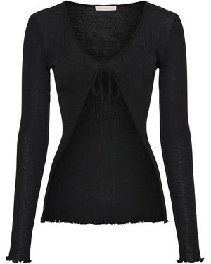 Seamless Basic Strickjacke - Schwarz