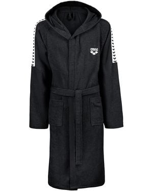 Arena Bademantel Team Stripe - Schwarz