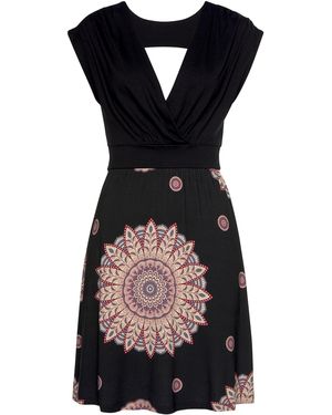 Beach Time Kleid Mandala - Schwarz