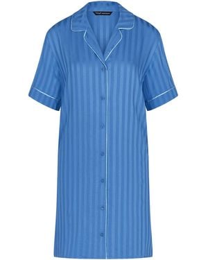 Triumph Nachthemd Label Amourette Jacquard - Blau