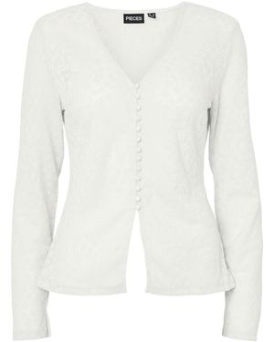 Pieces Strickjacke Pcbaisy - Weiß