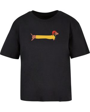 Merchcode T-Shirt Christmas Dog - Schwarz