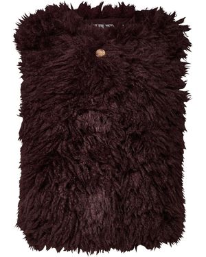 STREET ONE STUDIO Fake Fur Weste Mit Knopfleiste - Lila
