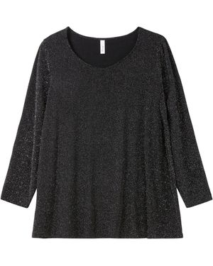 Sheego Shirt - Schwarz