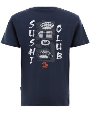 Oldskull T-Shirt Asian Sushi Lover Graphic - Blau